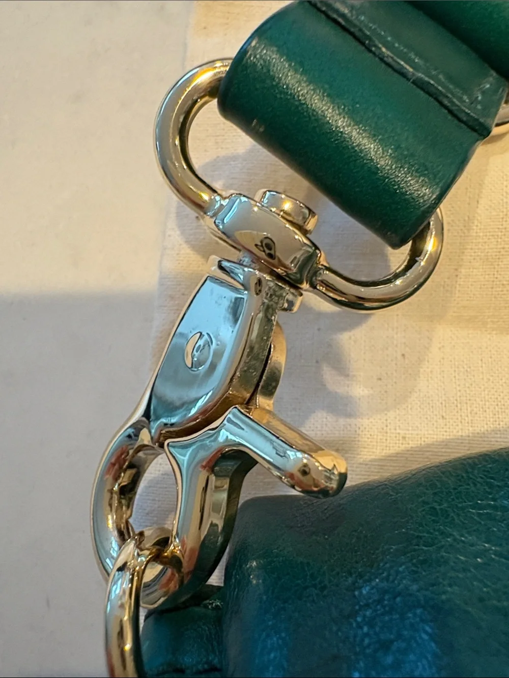Tory Burch Green Leather Crossbody/shoulder Bag